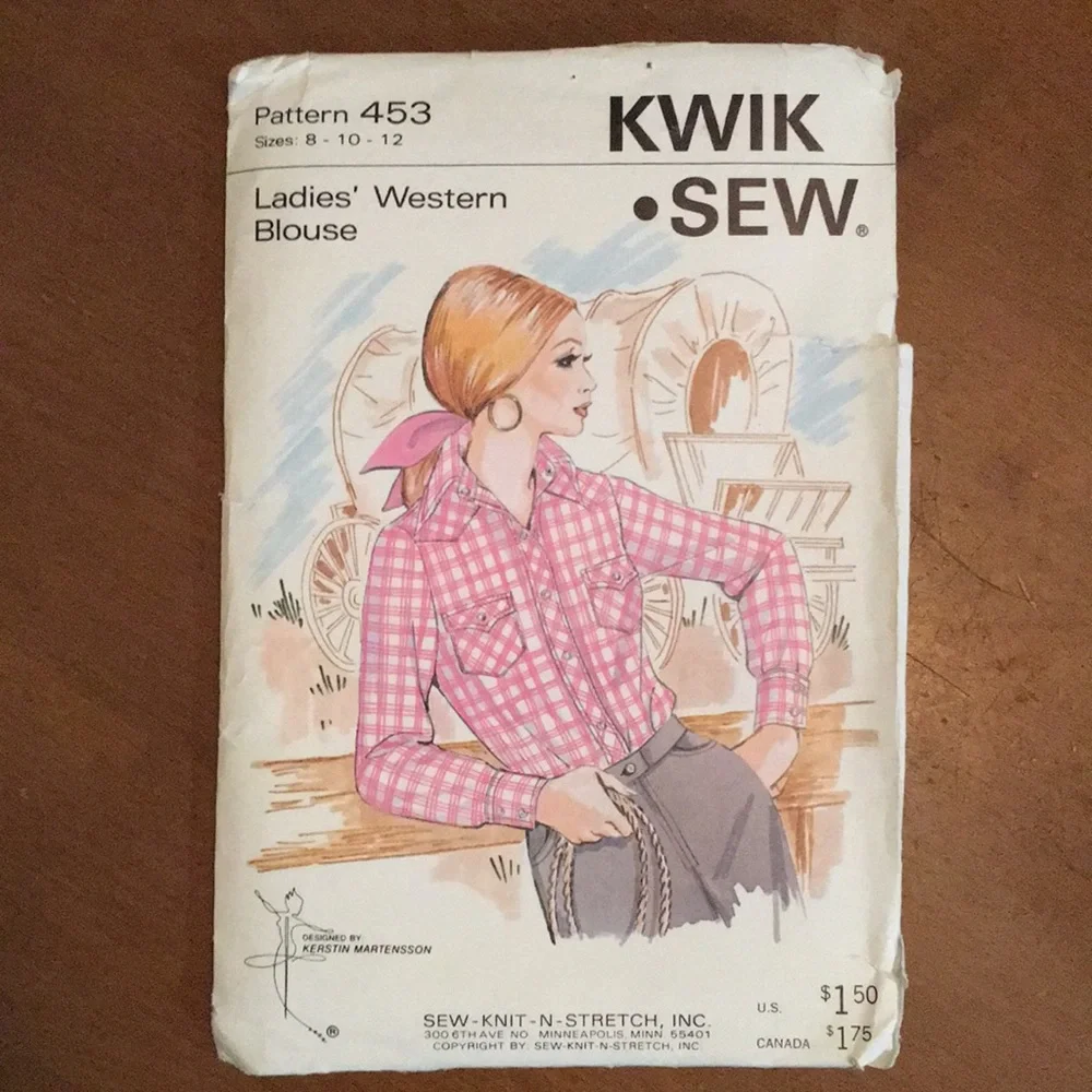 💥3/20💥Kwik Sew Pattern Laddies’ Western Blouse #453 - Picture 1 of 5